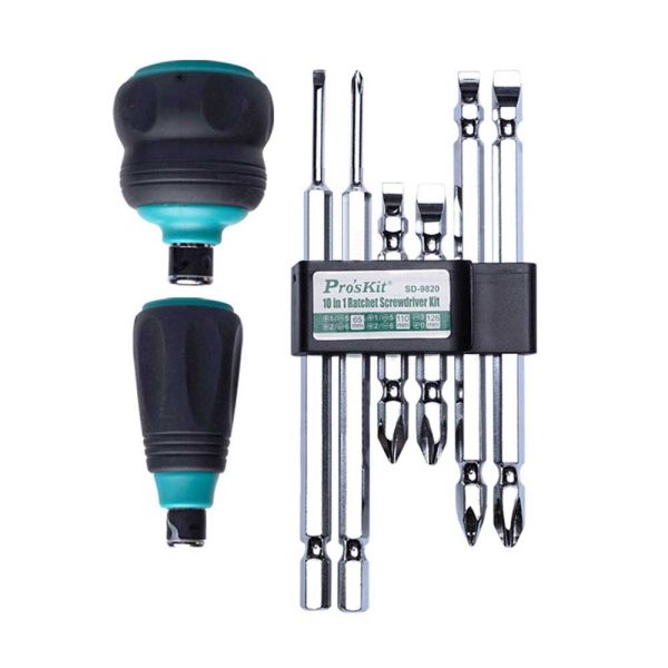 Coms PROKITSD-9820 10in1 래칫 고정 드라이버세트