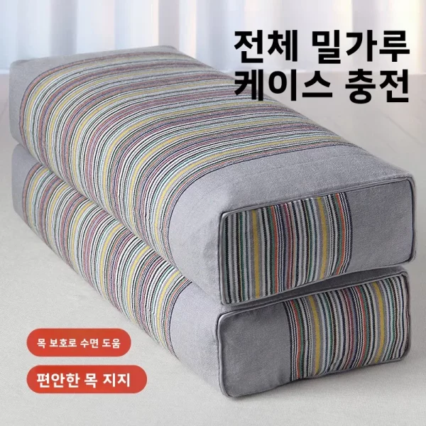 기숙사 학생을 위한 여름 메밀 베개 경추 보호 달콤하고 쓴 메밀 껍질 인용
