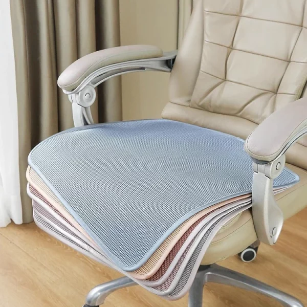 솔리드 컬러 얼음 실크 좌석 쿠션 여름 범용 미끄럼 방지 의자 쿠션 거실 홈을위한 시원한 느낌 통기성 패드