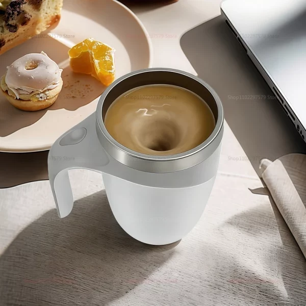 304 스테인레스 스틸 자동 믹싱 컵 휴대용 전기 블렌더 충전식 교반 마그네틱 머그잔 커피 우유 워터 믹서