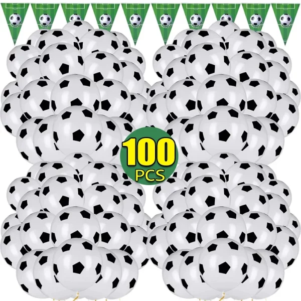 20/100PCS 라텍스 축구 풍선 스포츠 회의 게임 테마 파티 용품 풍선 축구 풍선 아이 생일 장식