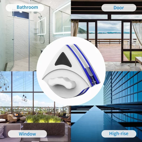 자기 유리 청소 도구 가정용 이중층 와이퍼 다기능 고층 유리 청소 자동 배수 청소