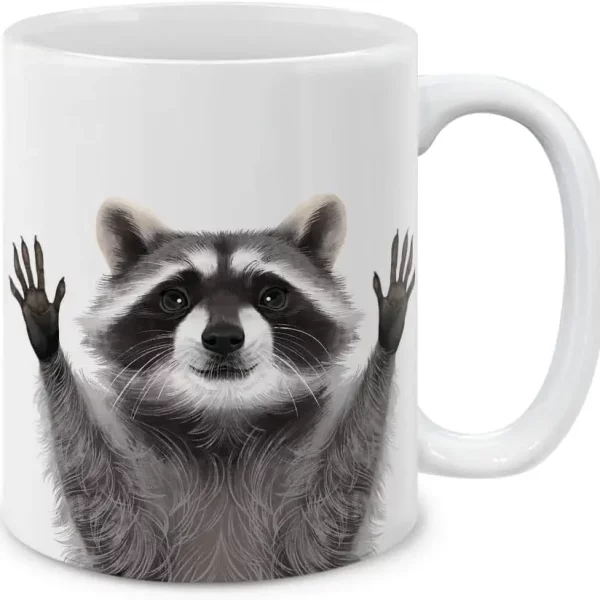 홈 매일 너구리 인쇄 흰색 아침 식사 식수 커피 컵 휴일 선물 머그잔 겨울 크리스마스 우유 컵