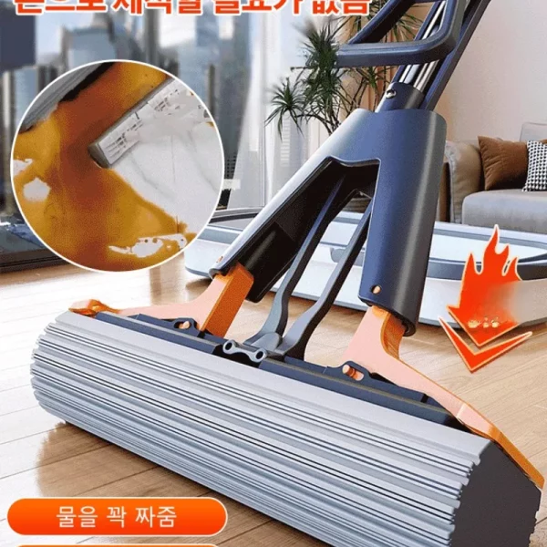 흡수 스펀지 대걸레 흡수스펀지대걸레 바닥청소밀대걸레 고무면걸레 공간 절약 더블 패널 있음 바닥끌기공구 급속 탈수 젖은 끌기가 더/깨끗하다
