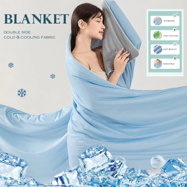 와사르트 360 ° 냉각 담요 부드러운 공기 상태 이불 양면 차가운 직물로 시원한 경량 여름 얇은 이불 침구
