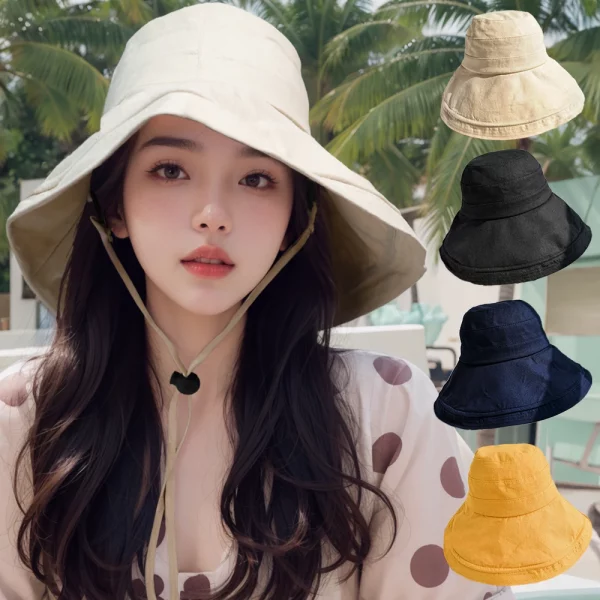 여성 자외선차단 버킷햇 와이드 챙모자 여행 산책 등산 햇빛가리개 벙거지모자 봄 여름 가을 겨울 사계절 모자