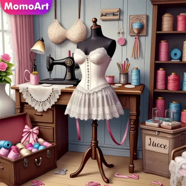 Momoart 곰 다이아몬드 모자이크 동물 전체 라운드 다이아몬드 그림 달 자수 새로운 도착 수제 취미