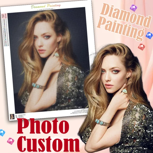SDOYUNO DIY 사진 사용자 정의 다이아몬드 페인팅 전체 광장/라운드 드릴 다이아몬드 자수 크로스 스티치 모자이크 맞춤형 이미지 아트