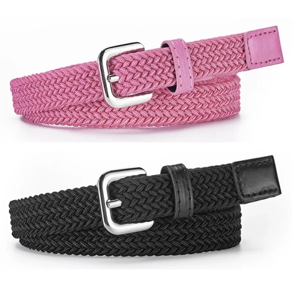 스트레치 나일론 어린이 벨트 심플한 디자인 청바지 액세서리 거들 야외 스포츠 훈련 핀 버클 탄성 캔버스 허리띠