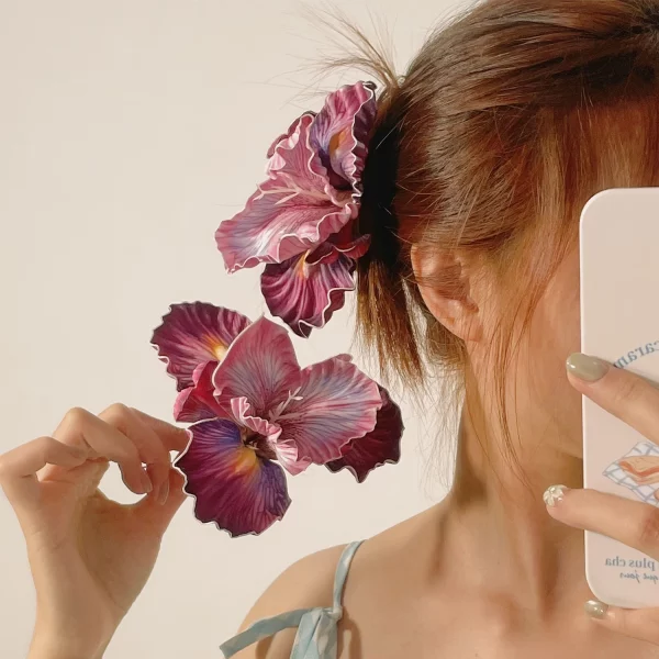 2pcs 아이리스 꽃 웨딩 헤어 액세서리에 대 한 신부 머리핀 여성 신부 헤어핀 머리 보석 파티 휴가