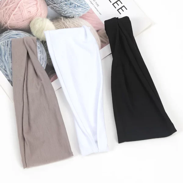 3 개/대 헤어 밴드 패션 탄성 머리띠 트위스트 크로스 헤드 랩 헤어 밴드 헤어 액세서리 여성을위한 간단한 머리띠