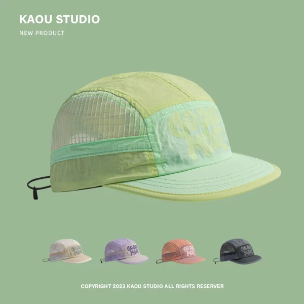 봄과 여름 야외 통기성 속건성 야구 모자 얇은 부드러운 챙이 있는 정점 모자 남성용 및 여성용 태양 모자