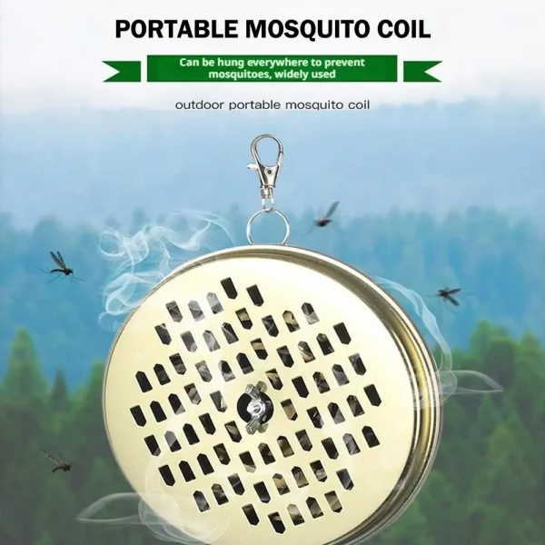1pc 스테인레스 스틸 모기 코일 상자 모기 코일 커버 H1b7와 휴대용 모기 구충제 야외 코일 트레이