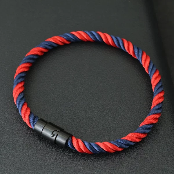 패션 패브릭 팔찌 남성 여성 여러 색상과 크기 사용 가능 블랙 Magentic 버클 해상 스레드 Braslet 액세서리
