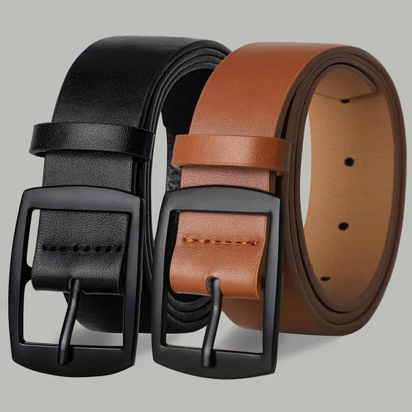 New Fashion Luxury Belt For Men PU Leather Belt Metal Pin Buckle High-Quality Designer Waist Strap Belts For Jeans Women's Belt