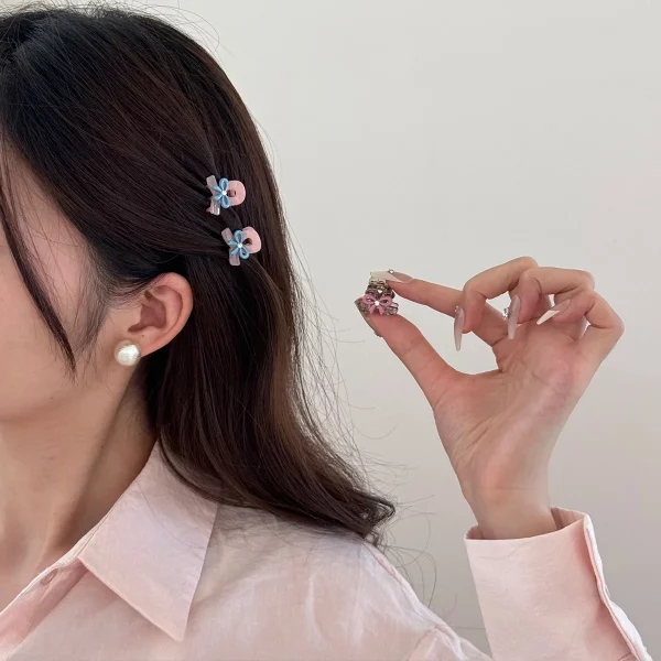 미니 나비 머리핀 집게핀 여성용 소녀 한국 악세사리 트렌디 게 귀여운 카와이 스위트 kpop 신상 페어리 2025 메이크업