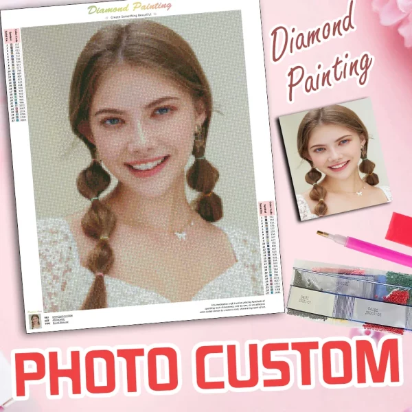 CHENISTORY 사진 사용자 정의 다이아몬드 페인팅 크로스 스티치 다이아몬드 모자이크 라인 석 DIY 다이아몬드 자수의 전체 사각형 그림