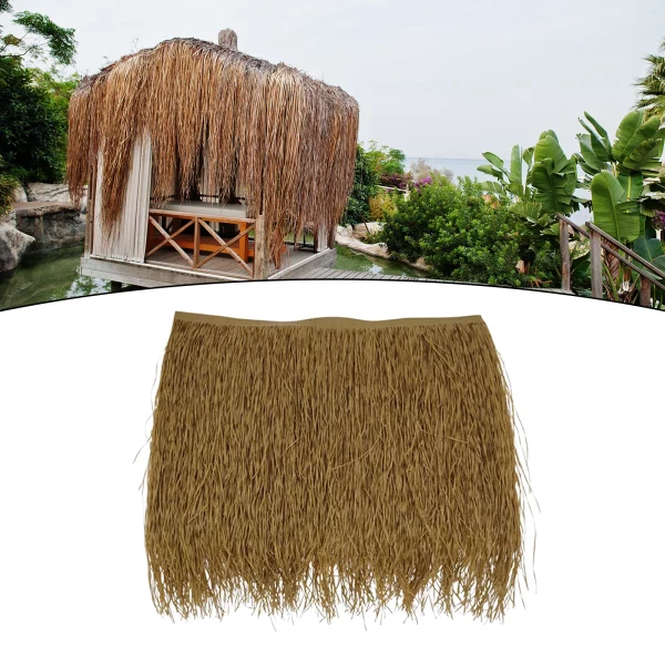 티키 바 오두막용 인공 빨대 지붕 타치 잔디 타치 롤, 울타리 장식, 쉬운 설치