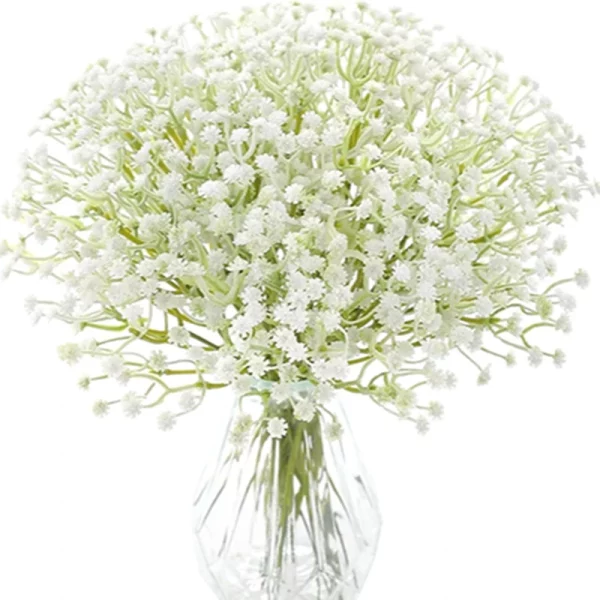 10Pcs Babys 호흡 인공 꽃 Gypsophila 가짜 꽃 결혼식 부케 센터 피스 꽃꽂이 장식