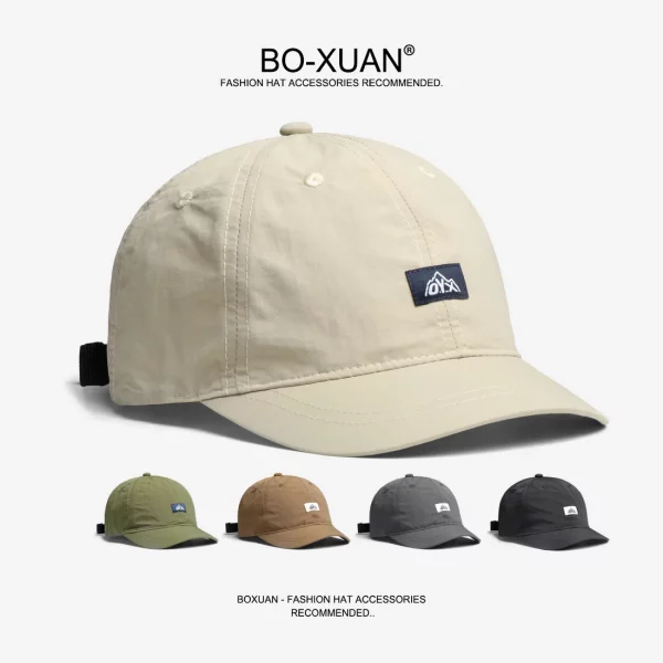 한국 스타일 여름 커플 캡 짧은 챙 속건 자외선 차단 야구 모자 여성 소프트 탑 트렌디 햇빛 가리개 남성용