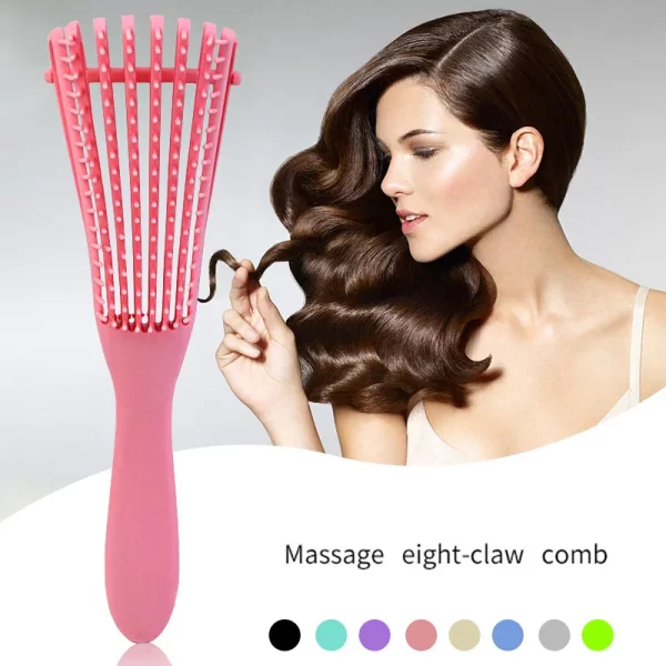 1PC 두피 마사지 빗 얽힌 머리 빗 문어 마사지 빗 살롱 미용 도구에 대한 정전기 방지 젖은 곱슬 머리 브러쉬