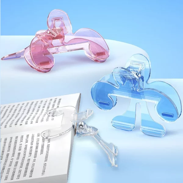 노트북 홀더 독서 책갈피 랙 읽기 쉬운 고정 클립 12 ° 고정 책꽂이