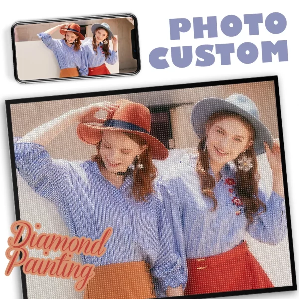GATYZTORY 다이아몬드 페인팅 사진 사용자 정의 다이아몬드 모자이크 그림 다이아몬드 자수 맞춤 선물 크리스탈 크로스 스티치 키트