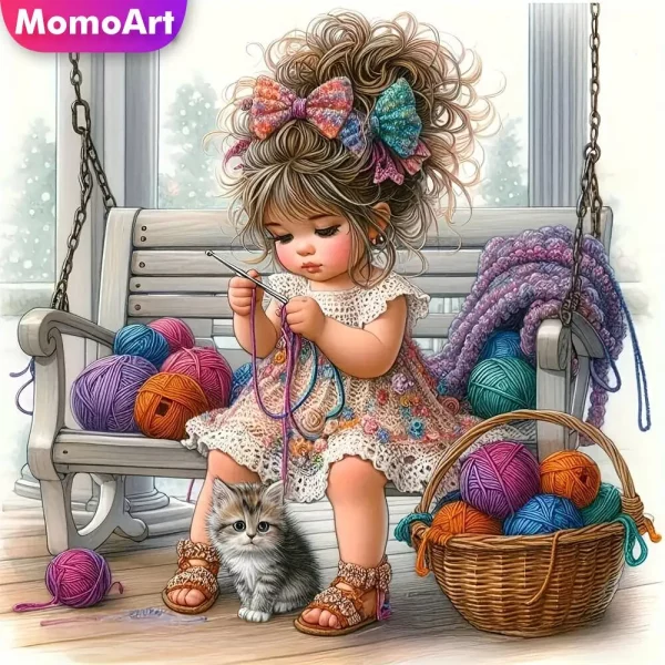 Momoart 곰 다이아몬드 모자이크 동물 전체 라운드 다이아몬드 그림 달 자수 새로운 도착 수제 취미
