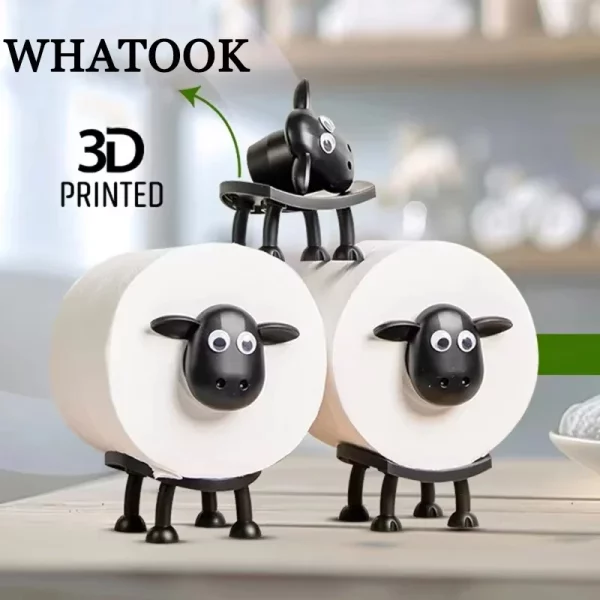 귀여운 양 개 모양 화장지 랙 무료 스탠딩 스토리지 롤 종이 홀더 동물 모양 장식 화장지