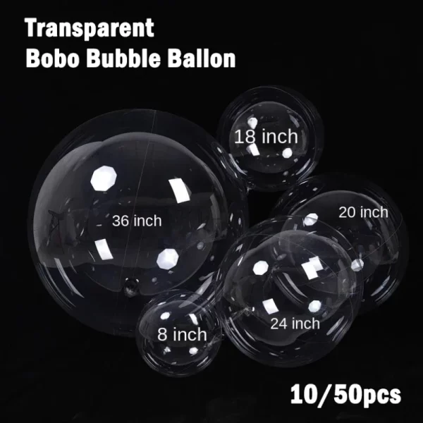 8/18/20/32/36in 투명 버블 풍선 생일 파티 결혼식 투명 풍선 풍선 헬륨 풍선 파티 홈 장식