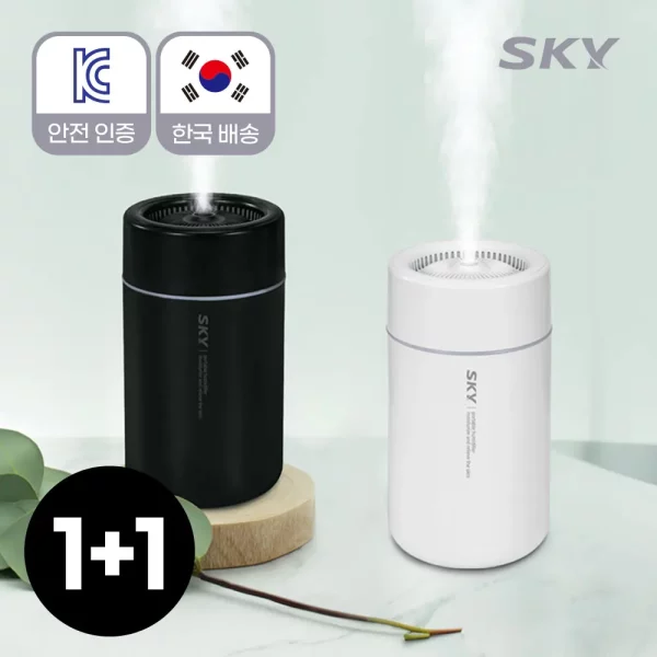 [1+1] 스카이 탁상용 차량용 초음파 미니 RGB C타입 가습기 MH10