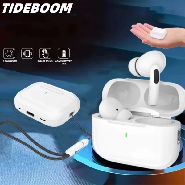 새로운 Air Pro 5 TWS Max 무선 블루투스 이어폰 헤드폰 HiFi 사운드 IPhone Android 용 낮은 대기 시간 소음 감소 이어 버드